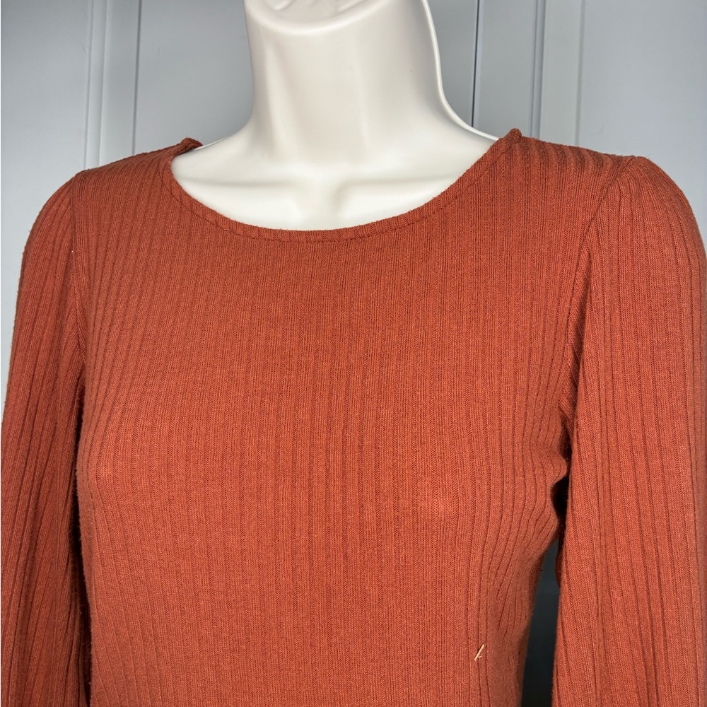 Forever 21 Terracotta Ribbed Blouse - Picture 3 of 7